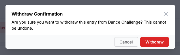 Confirm Withdrawal
