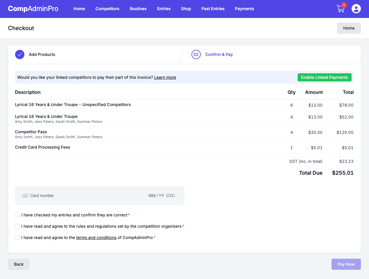 Enable Linked Payments