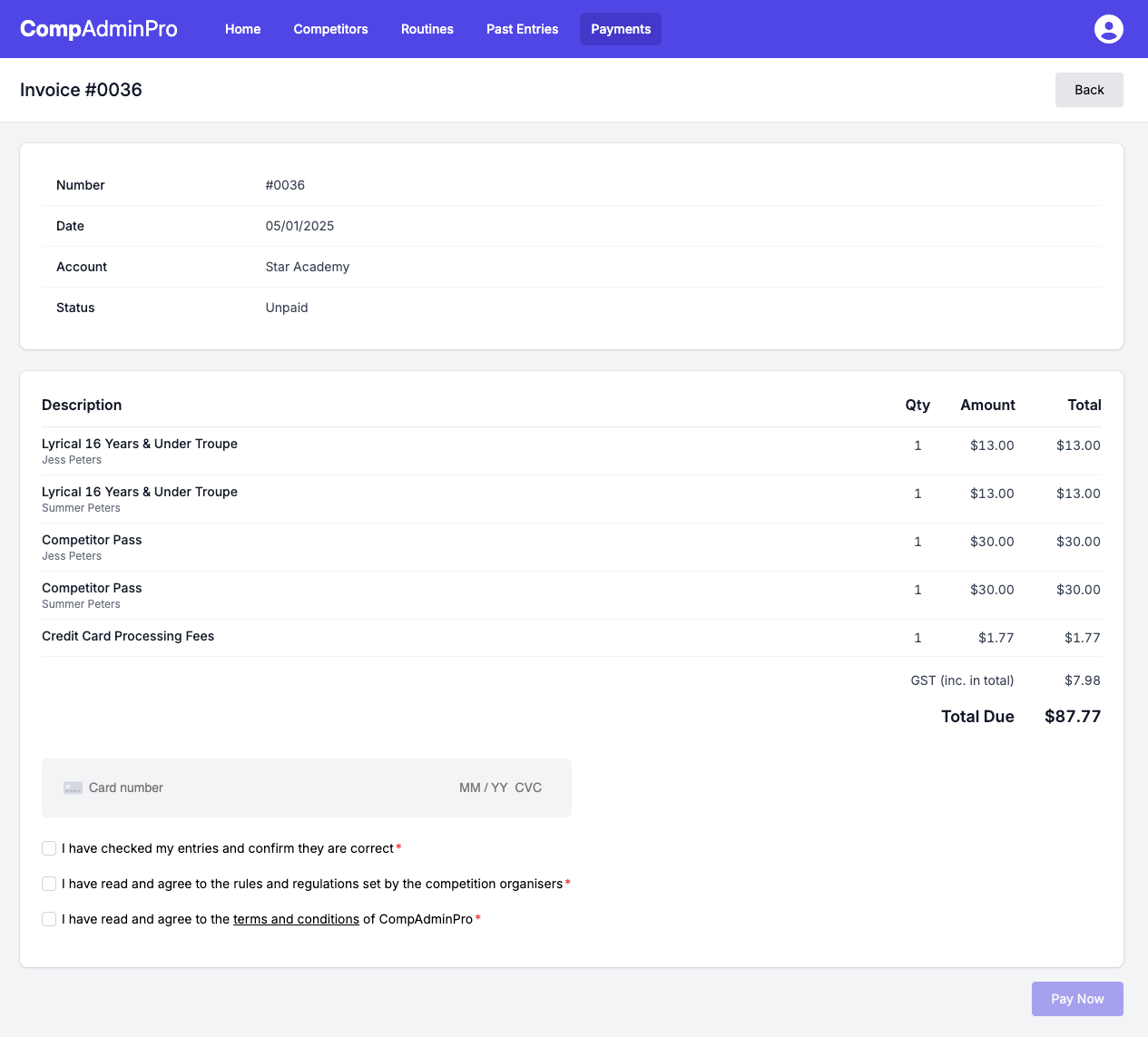 Linked Payment Checkout