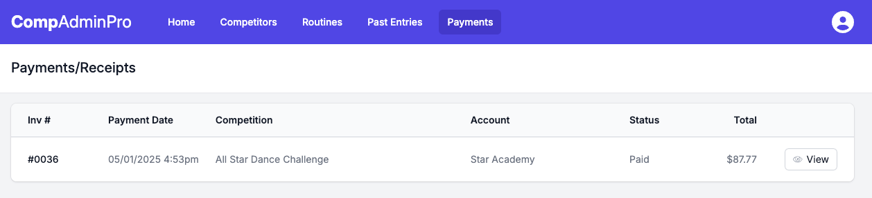 Payment History
