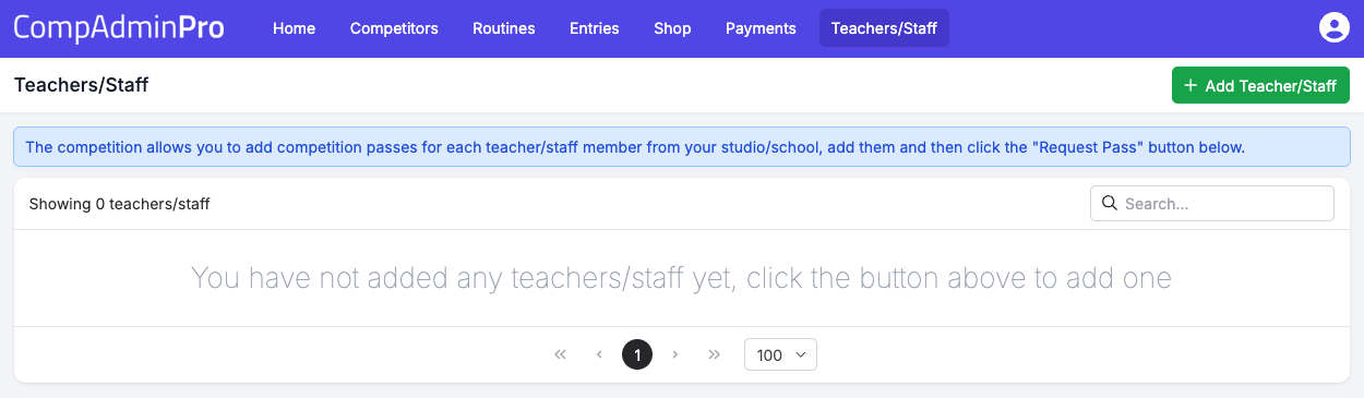 Teacher/Staff Page